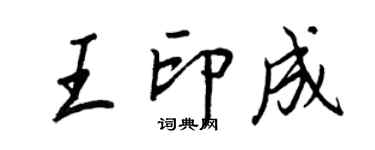 王正良王印成行書個性簽名怎么寫