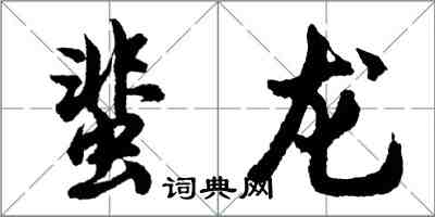 胡問遂蜚龍行書怎么寫