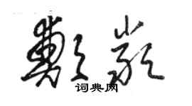 駱恆光鄭嚴草書個性簽名怎么寫