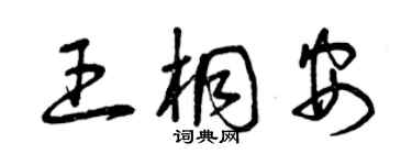 曾慶福王桐安草書個性簽名怎么寫