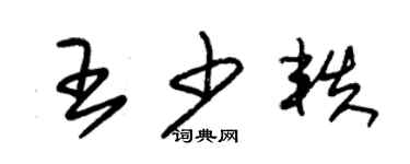 朱錫榮王少軼草書個性簽名怎么寫
