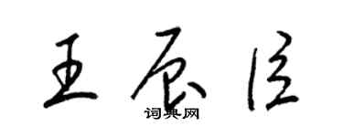 梁錦英王辰臣草書個性簽名怎么寫