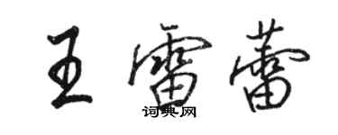 駱恆光王雷蕾行書個性簽名怎么寫