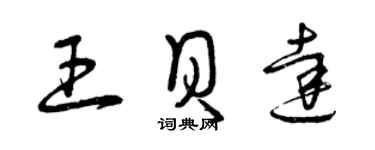 曾慶福王貝達草書個性簽名怎么寫
