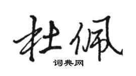 駱恆光杜佩行書個性簽名怎么寫