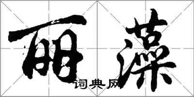 胡問遂麗藻行書怎么寫