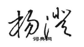 駱恆光楊澄草書個性簽名怎么寫