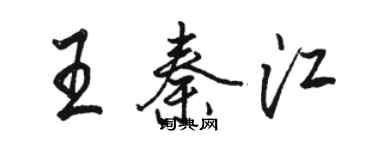 駱恆光王秦江行書個性簽名怎么寫
