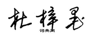 朱錫榮杜梓墨草書個性簽名怎么寫