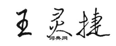 駱恆光王靈捷行書個性簽名怎么寫