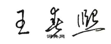 駱恆光王春熙草書個性簽名怎么寫