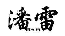 胡問遂潘雷行書個性簽名怎么寫