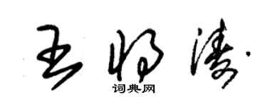 朱錫榮王將濤草書個性簽名怎么寫