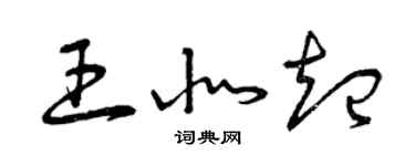 曾慶福王北起草書個性簽名怎么寫