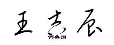 梁錦英王吉辰草書個性簽名怎么寫