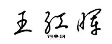 梁錦英王紅暉草書個性簽名怎么寫