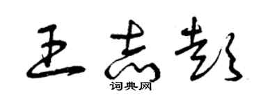 曾慶福王志彭草書個性簽名怎么寫