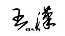 朱錫榮王漢草書個性簽名怎么寫