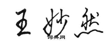 駱恆光王妙然行書個性簽名怎么寫