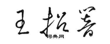 駱恆光王招響草書個性簽名怎么寫