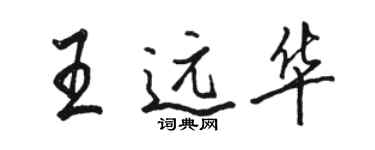 駱恆光王遠華行書個性簽名怎么寫