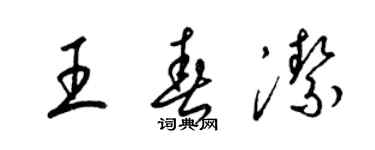 梁錦英王春潔草書個性簽名怎么寫