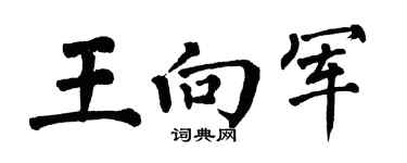 翁闓運王向軍楷書個性簽名怎么寫