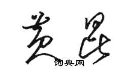 駱恆光黃昆草書個性簽名怎么寫