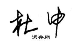 朱錫榮杜申草書個性簽名怎么寫