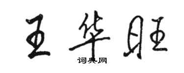 駱恆光王華旺行書個性簽名怎么寫