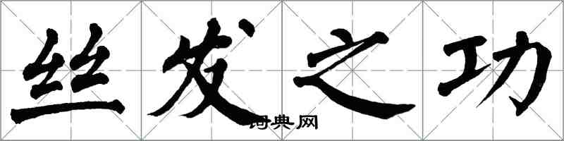 翁闓運絲髮之功楷書怎么寫