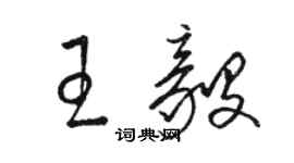 駱恆光王毅草書個性簽名怎么寫