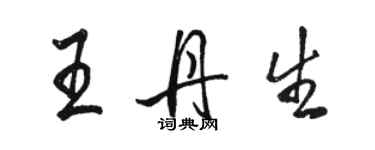 駱恆光王丹生行書個性簽名怎么寫