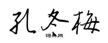 王正良孔冬梅行書個性簽名怎么寫