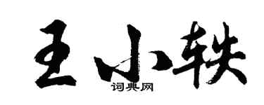胡問遂王小軼行書個性簽名怎么寫