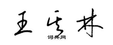 梁錦英王其林草書個性簽名怎么寫