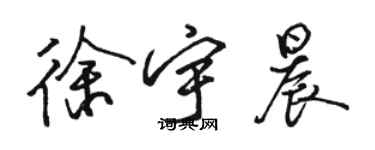 駱恆光徐宇晨行書個性簽名怎么寫