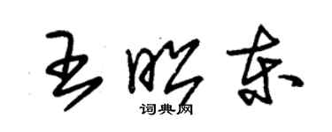 朱錫榮王昭東草書個性簽名怎么寫