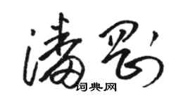 駱恆光潘剛草書個性簽名怎么寫