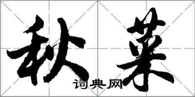 胡問遂秋菜行書怎么寫