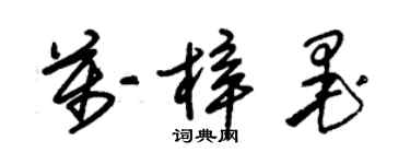 朱錫榮萬梓墨草書個性簽名怎么寫