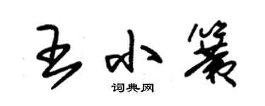 朱錫榮王小簧草書個性簽名怎么寫