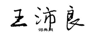 曾慶福王沛良行書個性簽名怎么寫