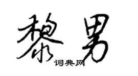 王正良黎男行書個性簽名怎么寫