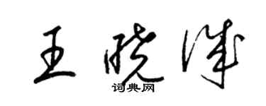 梁錦英王曉誠草書個性簽名怎么寫