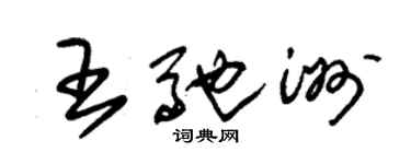 朱錫榮王馳洲草書個性簽名怎么寫