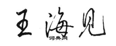 駱恆光王海見行書個性簽名怎么寫