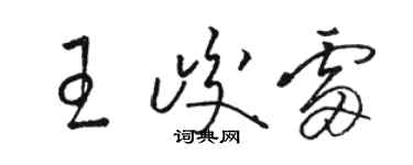 駱恆光王峻雷草書個性簽名怎么寫