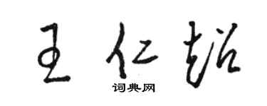 駱恆光王仁超草書個性簽名怎么寫