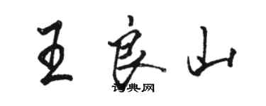 駱恆光王良山行書個性簽名怎么寫